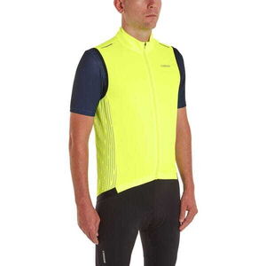 MADISON Clothing Stellar Reflective windproof men's gilet, hi-viz yellow click to zoom image