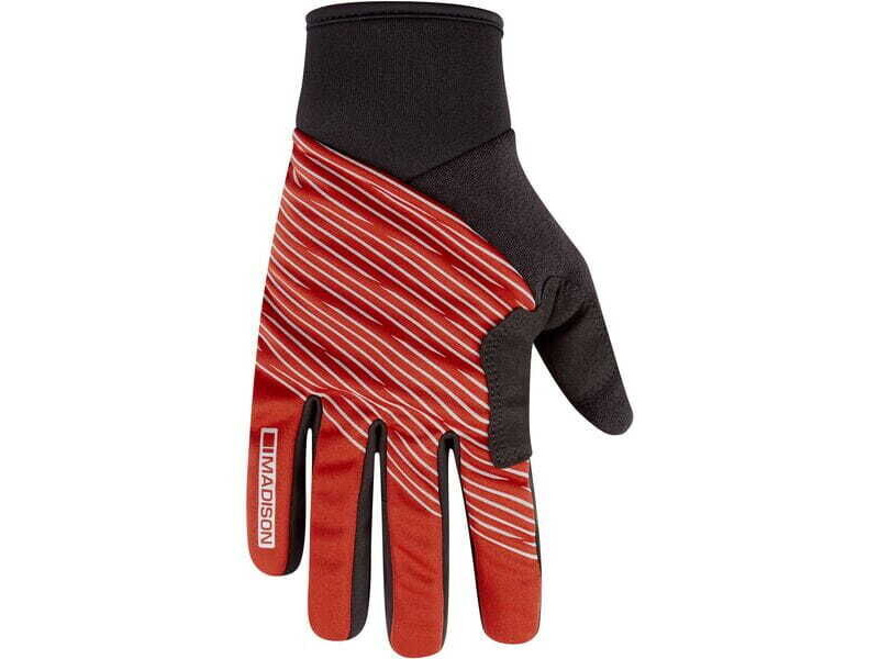 MADISON Clothing Stellar Reflective Windproof Thermal gloves, lava red click to zoom image