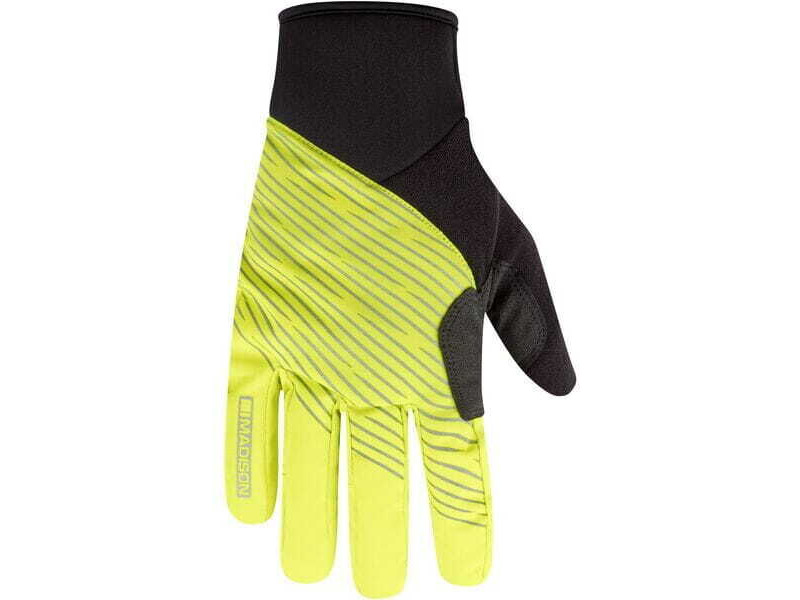 MADISON Clothing Stellar Reflective Waterproof Thermal gloves, black / hi-viz yellow click to zoom image