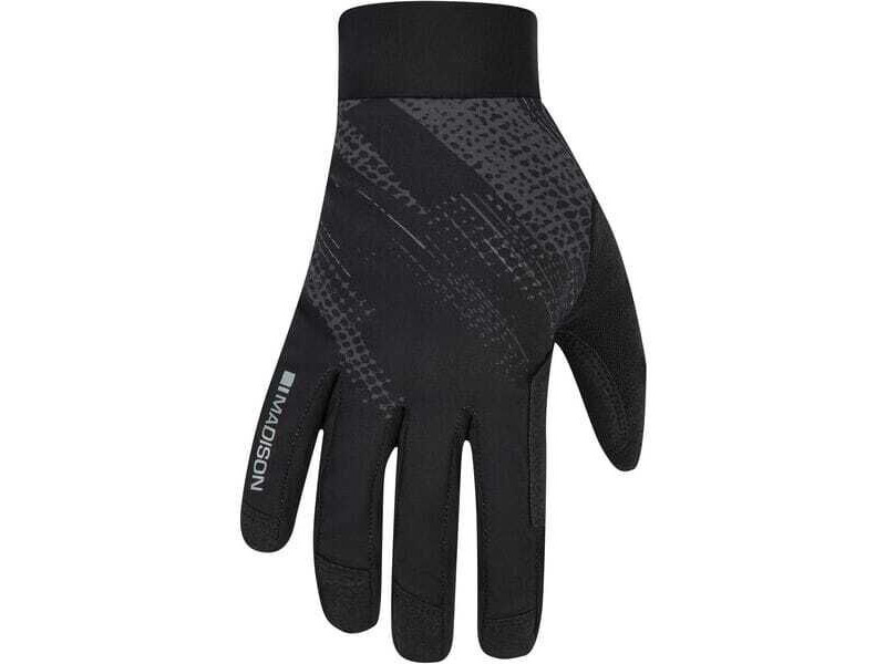 MADISON Clothing Flux Waterproof Trail Gloves, black perforated bolts click to zoom image