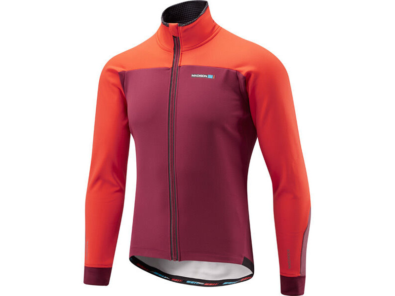 MADISON Clothing RoadRace Apex men's softshell jacket, classy burgundy / chilli red click to zoom image