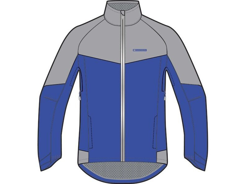MADISON Clothing Stellar Reflective men's waterproof jacket, dazzling blue / silver click to zoom image