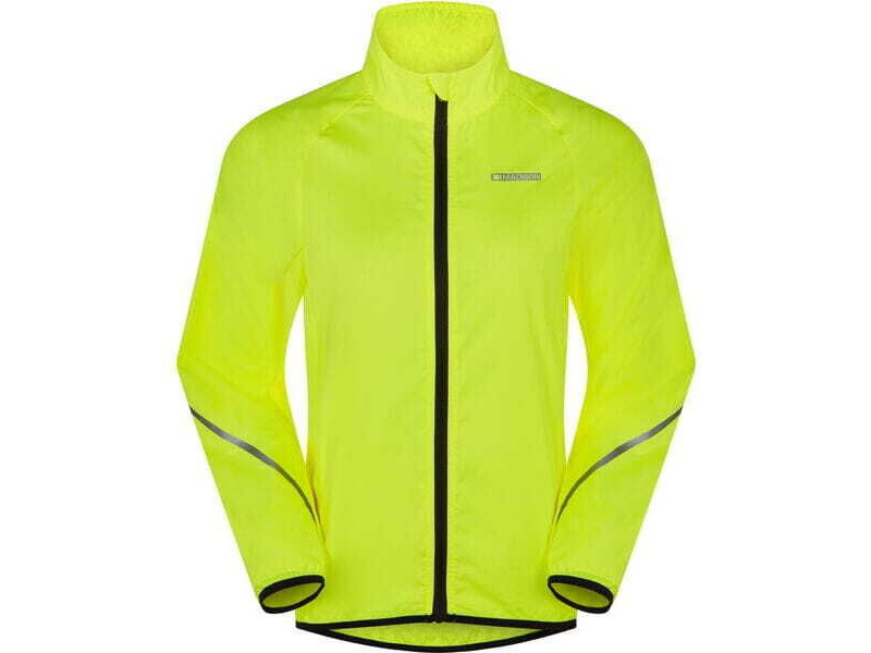 MADISON Clothing Freewheel youth packable jacket, hi-viz yellow click to zoom image