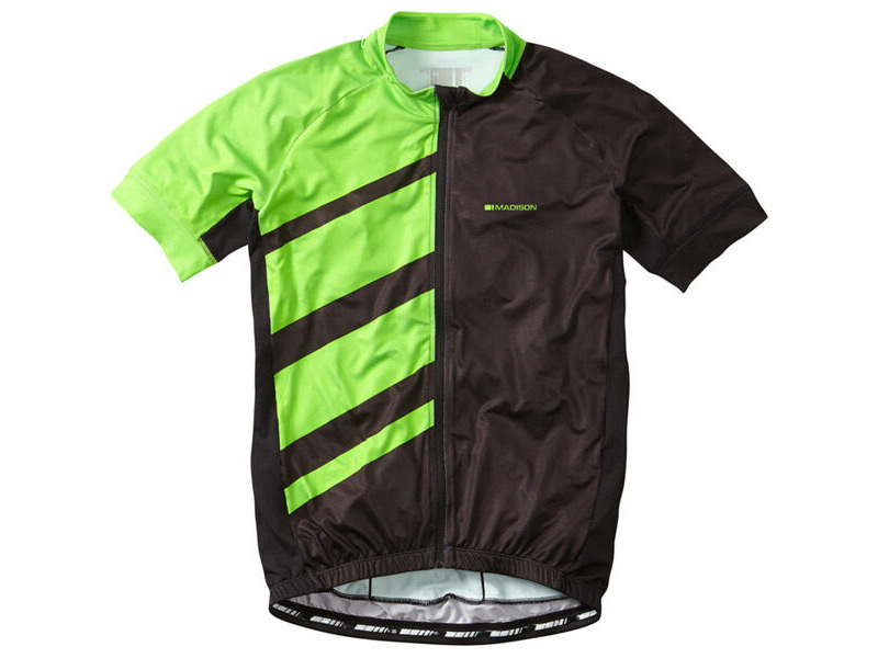 MADISON Clothing Sportive Race men's short sleeve jersey, black / green flash click to zoom image