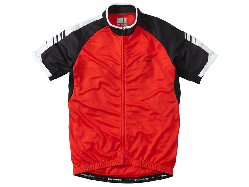 MADISON Clothing Peloton men's short sleeve jersey, flame red click to zoom image