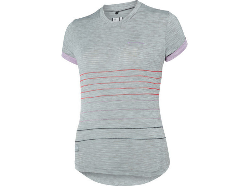 MADISON Clothing Leia women's short sleeve jersey, silver grey / violet mist click to zoom image