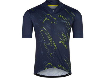MADISON Clothing Sportive men's short sleeve jersey - brushstrokes ink navy