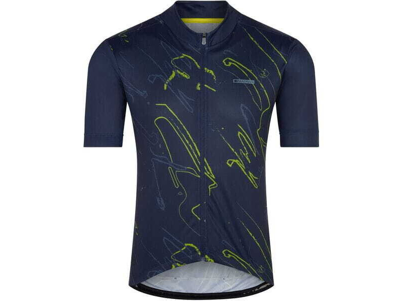 MADISON Clothing Sportive men's short sleeve jersey - brushstrokes ink navy click to zoom image