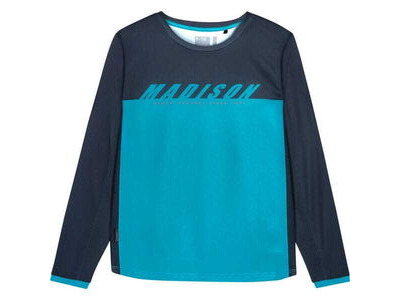 MADISON Clothing Flux youth long sleeve jersey - curacao blue - age 5 - 6