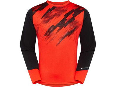 MADISON Clothing Flux Men's Long Sleeve Trail Jersey , magma red / black