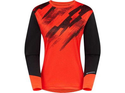 MADISON Clothing Flux Women's Long Sleeve Trail Jersey, magma red / black