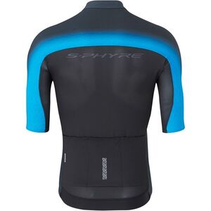 SHIMANO Men's, S-PHYRE FLASH Short Sleeve Jersey, Black/Blue click to zoom image
