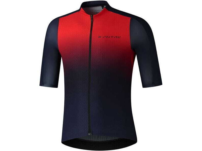 SHIMANO Men's, S-PHYRE FLASH Jersey, Red/Navy click to zoom image