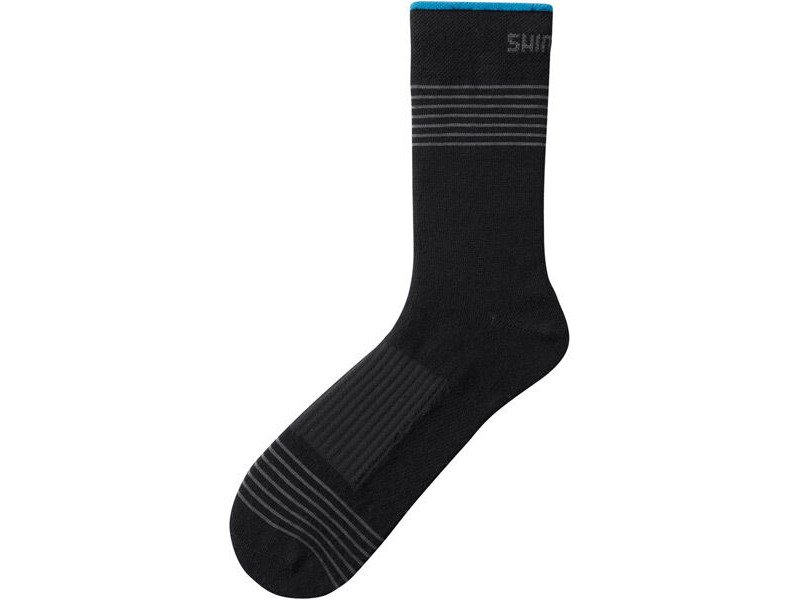 SHIMANO Unisex Tall Wool Socks, Black click to zoom image