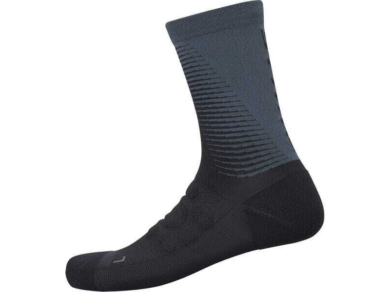 SHIMANO Unisex S-PHYRE Tall Socks, Black/Grey click to zoom image