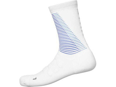 SHIMANO Unisex S-PHYRE Tall Socks, White/Purple