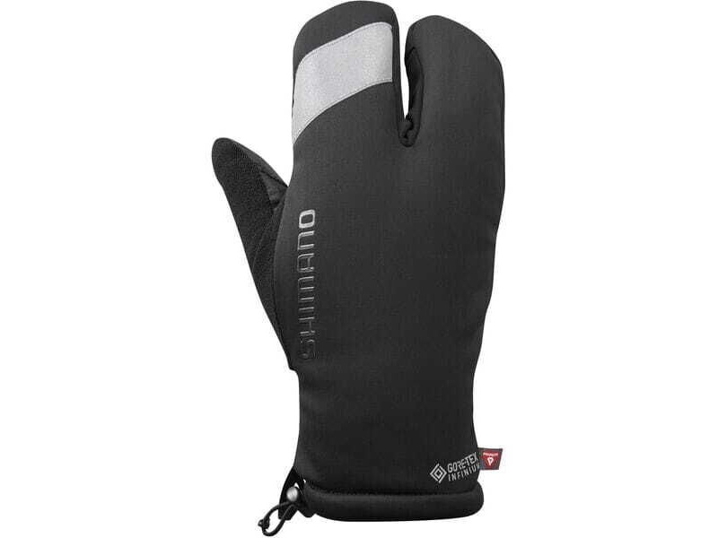 SHIMANO Unisex INFINIUM<sup>TM</sup> PRIMALOFT® 2X2 Gloves, Black click to zoom image