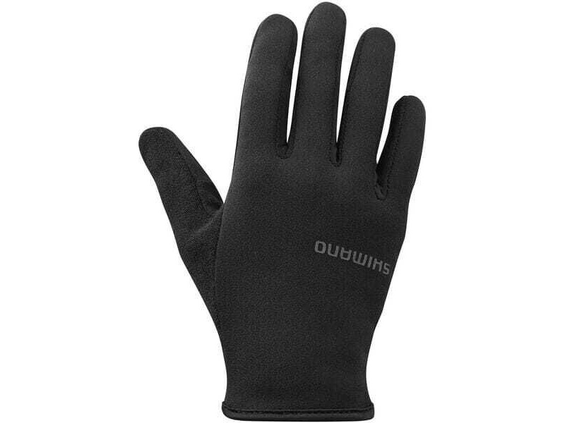 SHIMANO Unisex Light Thermal Gloves, Black click to zoom image