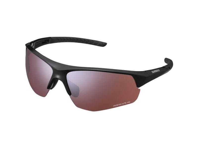 SHIMANO Twinspark Glasses, Black, RideScape High Contrast Lens click to zoom image