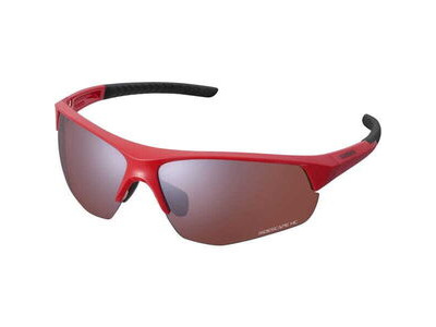 SHIMANO Twinspark Glasses, Red, RideScape High Contrast Lens