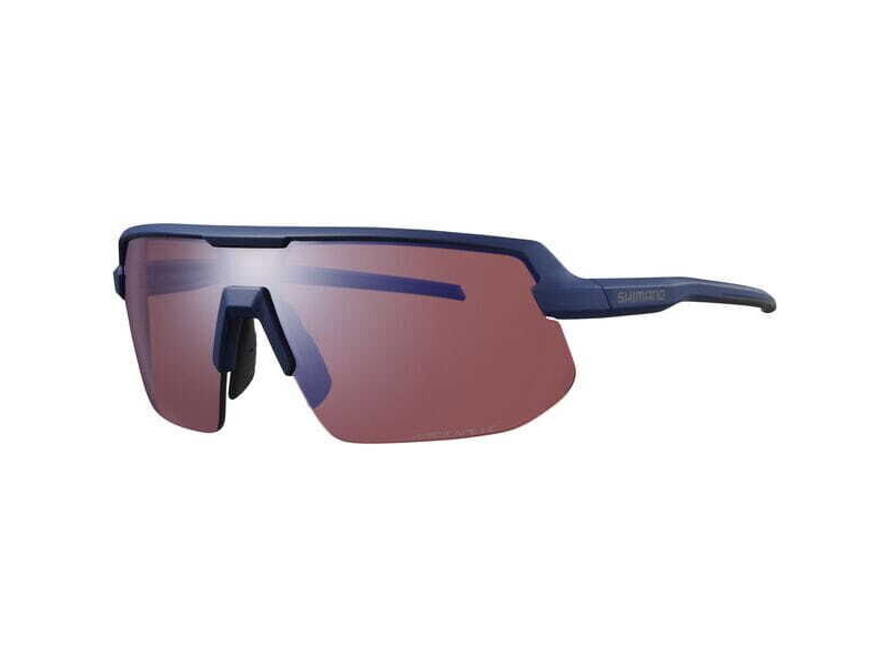 SHIMANO Twinspark Glasses, Navy, RideScape High Contrast Lens click to zoom image