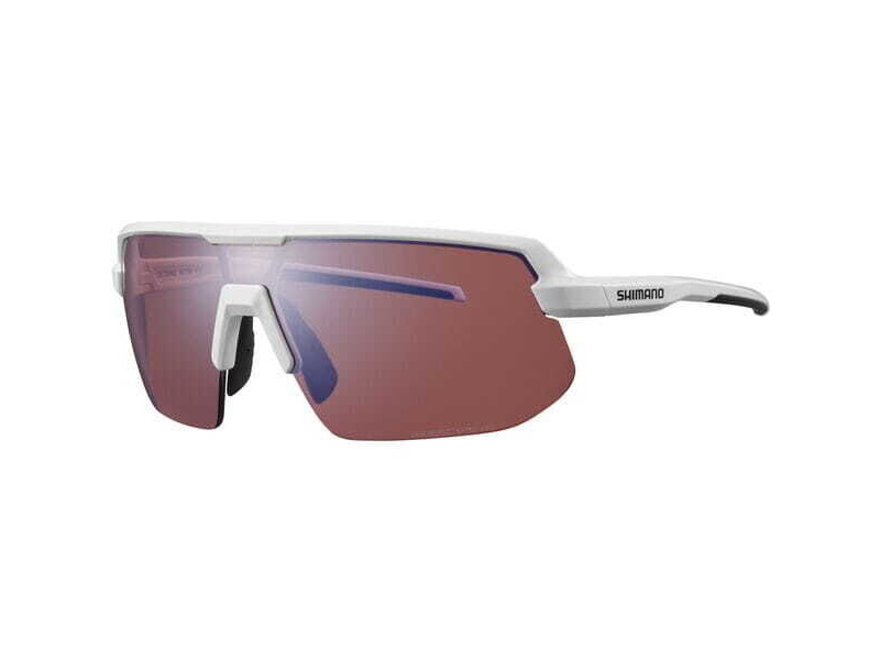 SHIMANO Twinspark Glasses, White, RideScape High Contrast Lens click to zoom image
