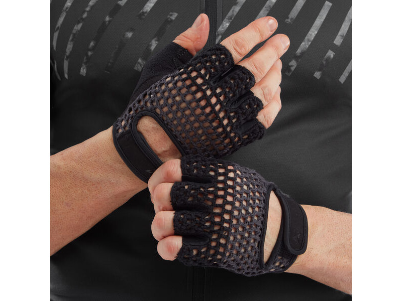 ALTURA Crochet Unisex Cycling Mitts Carbon click to zoom image
