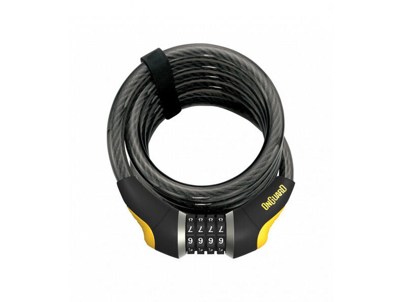 ONGUARD Doberman Combo Cable Lock 15mm 185cm Black/Yellow click to zoom image