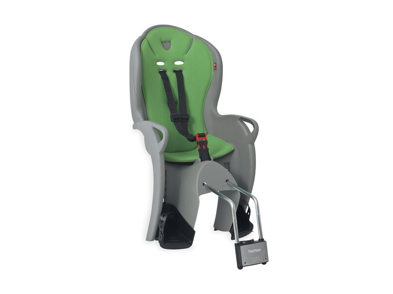 HAMAX Kiss Medium Child Bike Seat Grey/Green click to zoom image