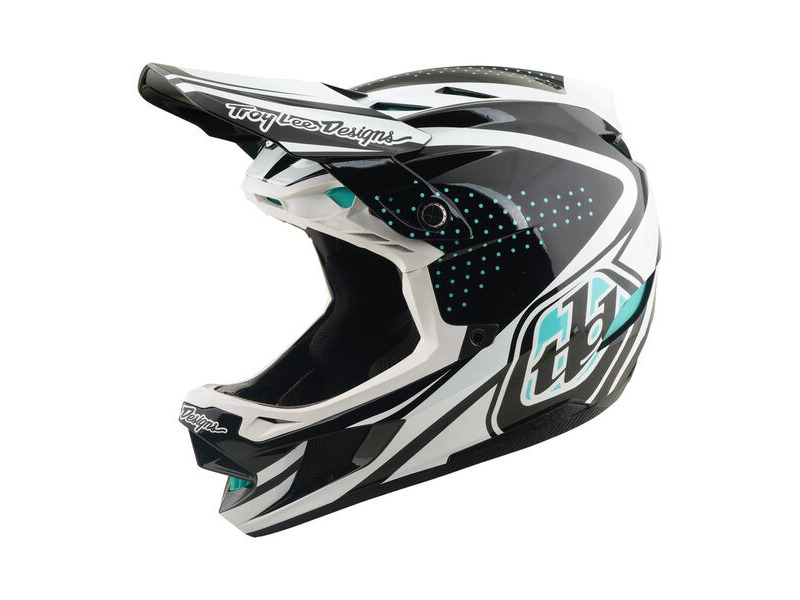 TROY LEE DESIGNS D4 Polyacrylate Helmet The Line - Charcoal/White click to zoom image