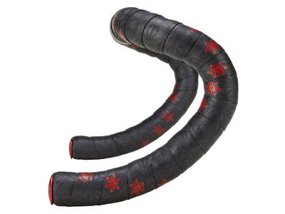 SUPACAZ Sticky Kush Galaxy Bar Tape Red Stars + Ano Red Plugs