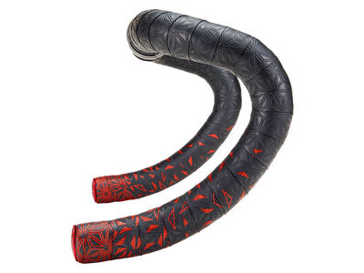 SUPACAZ Sticky Kush Star Fade Bar Tape Red + Ano Red Plugs